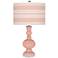 Color Plus Apothecary 30" Bold Stripe Mellow Coral Pink Table Lamp