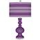 Color Plus Apothecary 30" Bold Stripe Passionate Purple Table Lamp