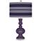 Color Plus Apothecary 30" Bold Stripe Quixotic Plum Purple Table Lamp