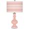 Color Plus Apothecary 30" Bold Stripe Rose Pink Table Lamp