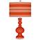 Color Plus Apothecary 30" Bold Stripe Shade Daredevil Orange Lamp