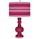 Color Plus Apothecary 30" Bold Stripe Shade Vivacious Pink Table Lamp