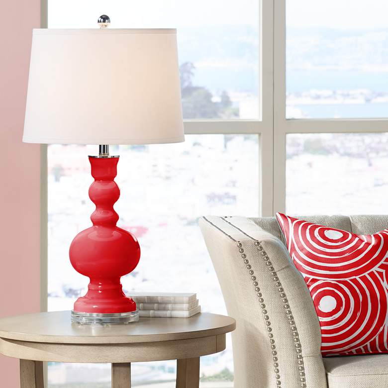 Image 1 Color Plus Apothecary 30" Bright Red Table Lamp