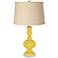 Color Plus Apothecary 30" Burlap Shade Lemon Zest Yellow Table Lamp