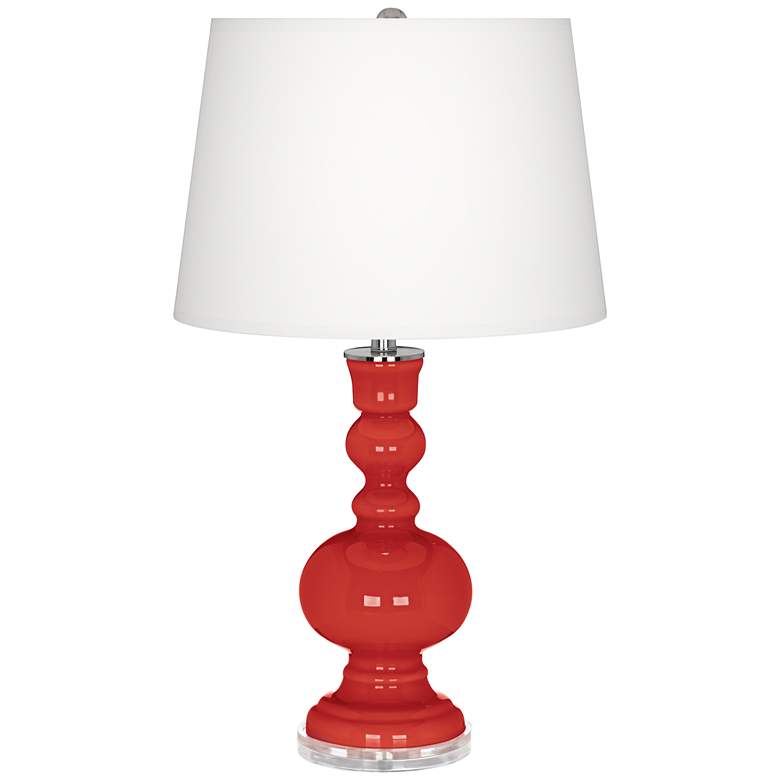 Image 3 Color Plus Apothecary 30 inch Cherry Tomato Red Table Lamp
