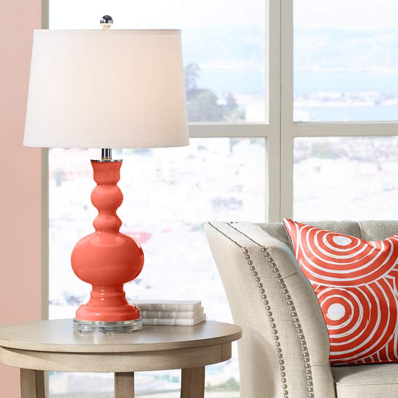 Image 1 Color Plus Apothecary 30" Coastal Koi Orange Table Lamp