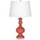 Color Plus Apothecary 30" Coral Reef Pink Table Lamp with USB Dimmer