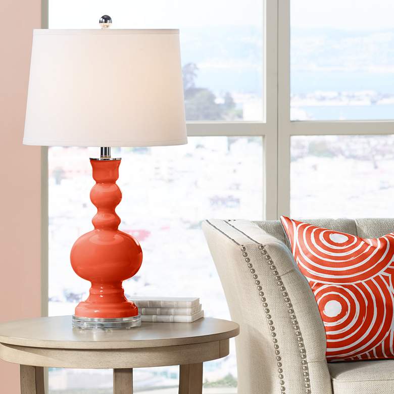 Image 1 Color Plus Apothecary 30" Daredevil Orange Table Lamp