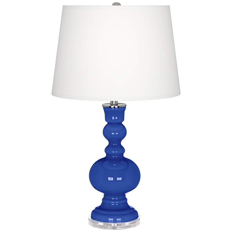 Image 2 Color Plus Apothecary 30" Dazzling Blue Glass Table Lamp