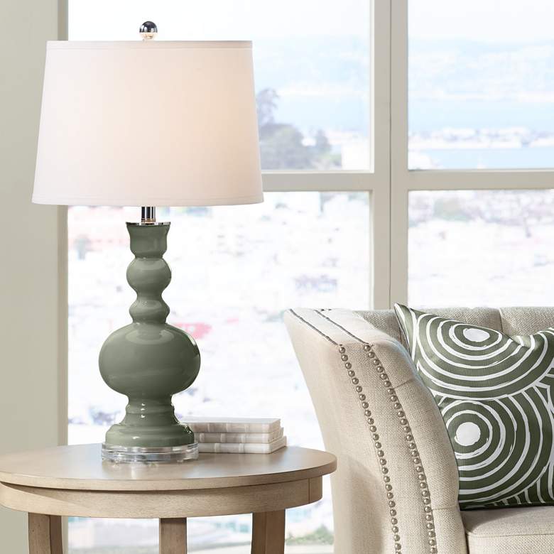 Image 1 Color Plus Apothecary 30" Deep Lichen Green Table Lamp