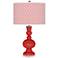 Color Plus Apothecary 30" Diamonds Shade Cherry Tomato Red Table Lamp