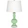 Color Plus Apothecary 30" Flower Stem Green Table Lamp with USB Dimmer