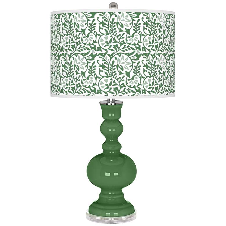 Image 1 Color Plus Apothecary 30" Gardenia Shade Garden Grove Green Table Lamp