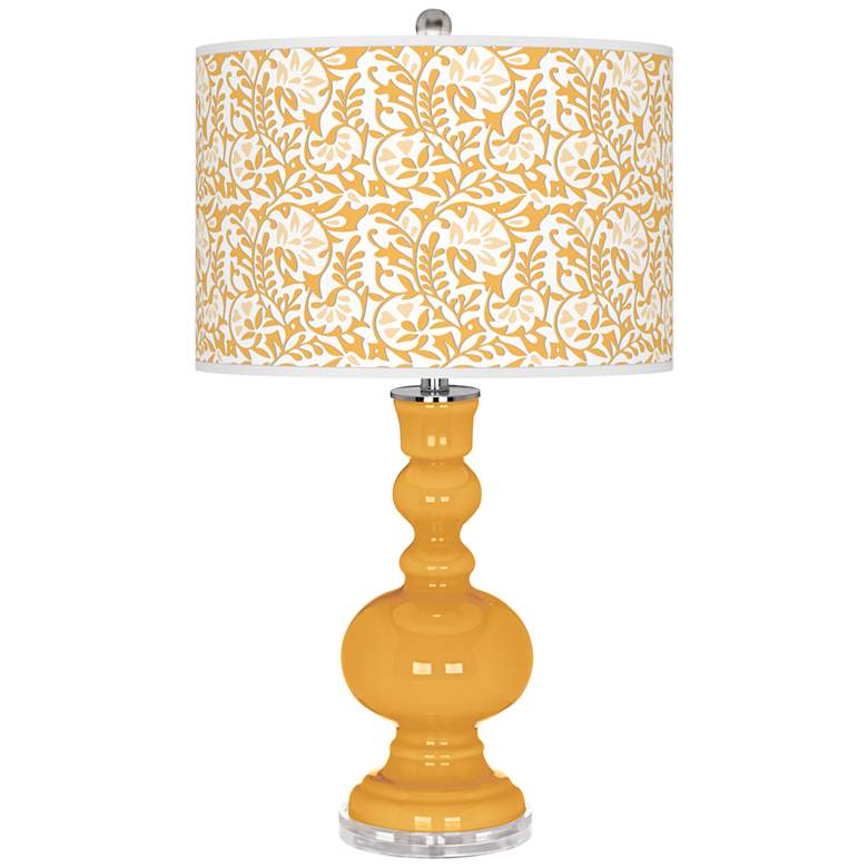 Image 1 Color Plus Apothecary 30" Gardenia Shade Marigold Yellow Table Lamp
