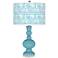 Color Plus Apothecary 30" Gardenia Shade Nautilus Blue Table Lamp
