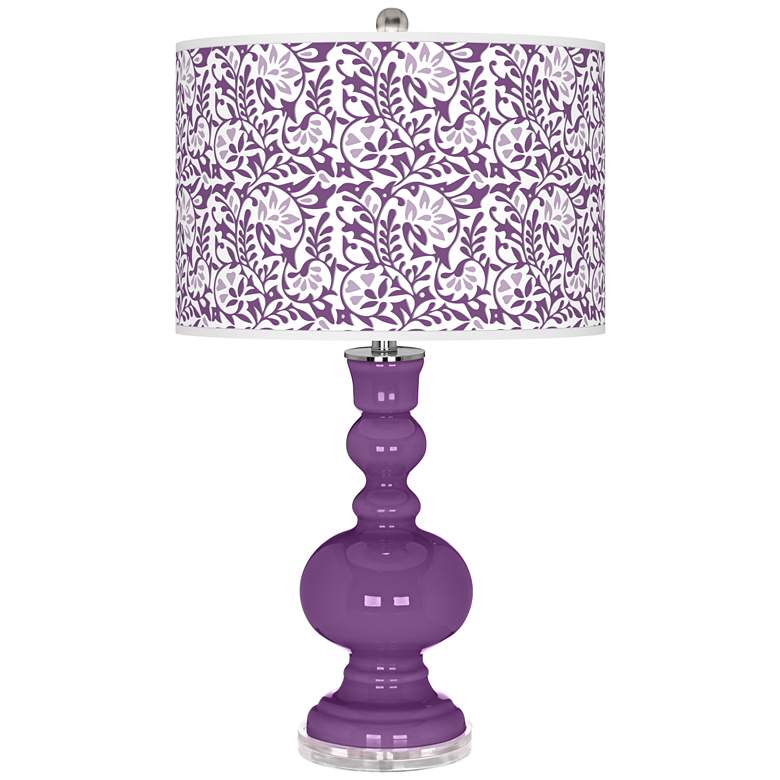 Image 1 Color Plus Apothecary 30" Gardenia Shade Passionate Purple Table Lamp