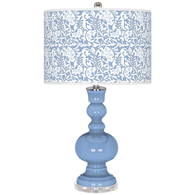 Image 1 Color Plus Apothecary 30" Gardenia Shade Placid Blue Table Lamp