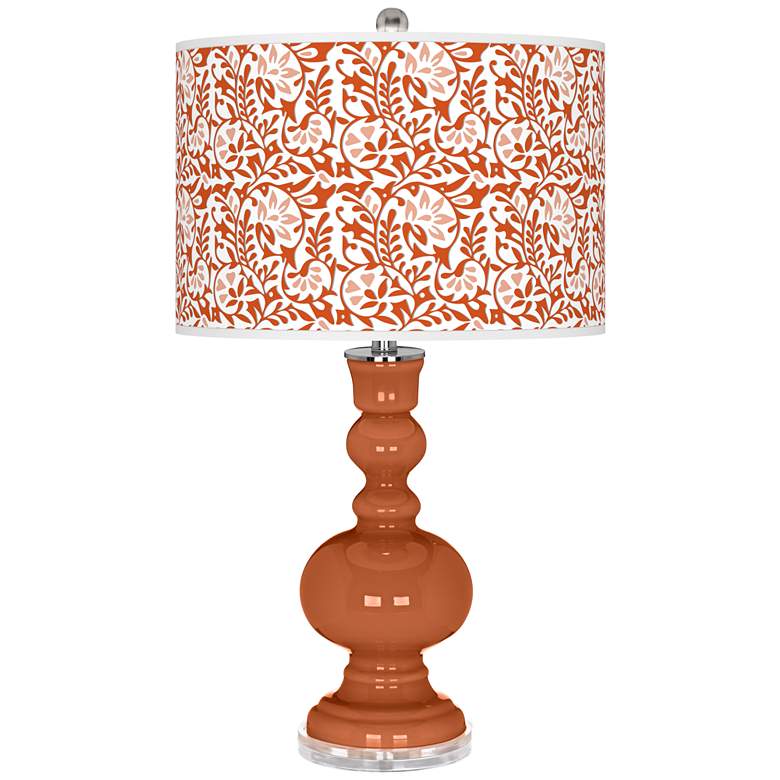 Image 1 Color Plus Apothecary 30" Gardenia Shade Robust Orange Table Lamp