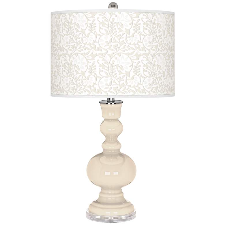 Image 1 Color Plus Apothecary 30" Gardenia Shade Steamed Milk White Table Lamp