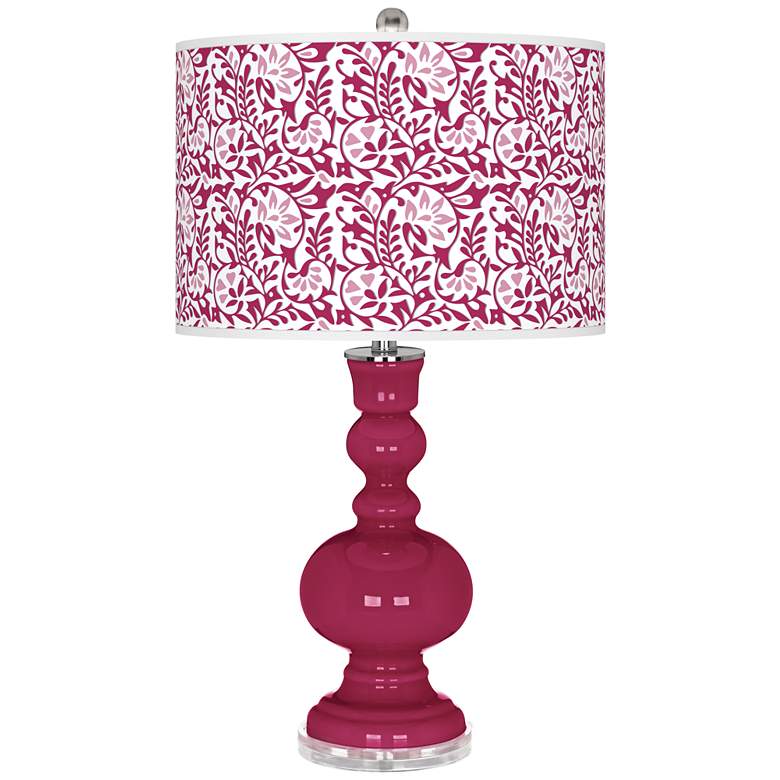 Image 1 Color Plus Apothecary 30" Gardenia Shade Vivacious Pink Table Lamp