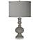 Color Plus Apothecary 30" Gray Faux Silk and Gauntlet Gray Table Lamp
