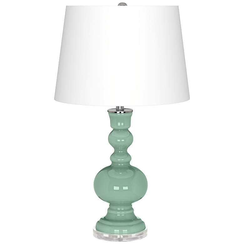 Image 2 Color Plus Apothecary 30 inch Grayed Jade Green Table Lamp
