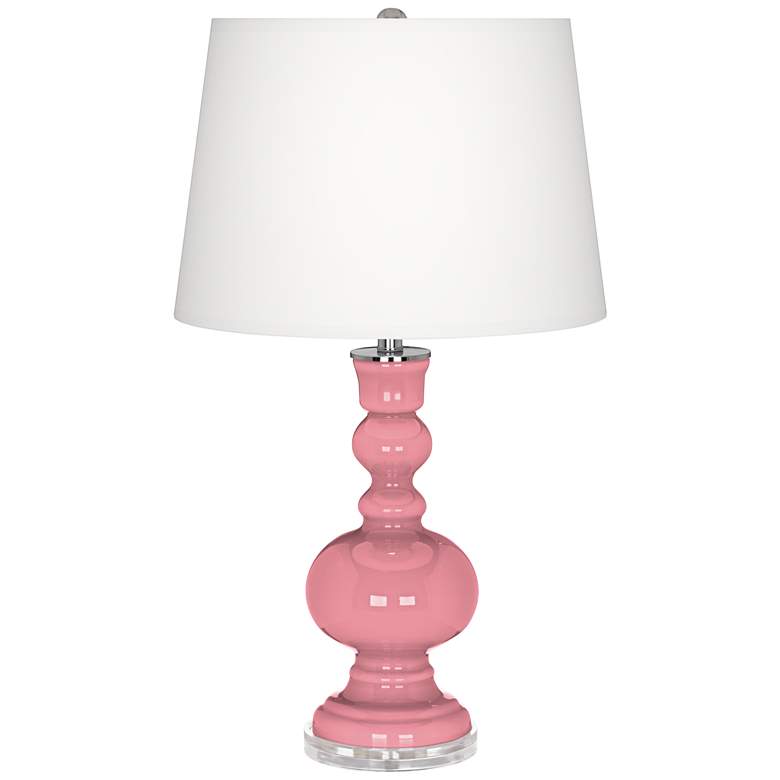 Image 2 Color Plus Apothecary 30 inch Haute Pink Table Lamp with Dimmer