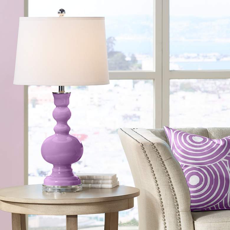 Image 1 Color Plus Apothecary 30" High African Violet Purple Table Lamp