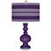Color Plus Apothecary 30" High Bold Stripe Acai Purple Table Lamp