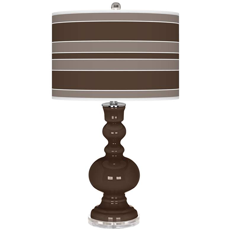 Image 1 Color Plus Apothecary 30" High Bold Stripe Carafe Brown Table Lamp