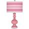 Color Plus Apothecary 30" High Bold Stripe Haute Pink Table Lamp