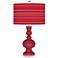 Color Plus Apothecary 30" High Bold Stripe Samba Red Table Lamp