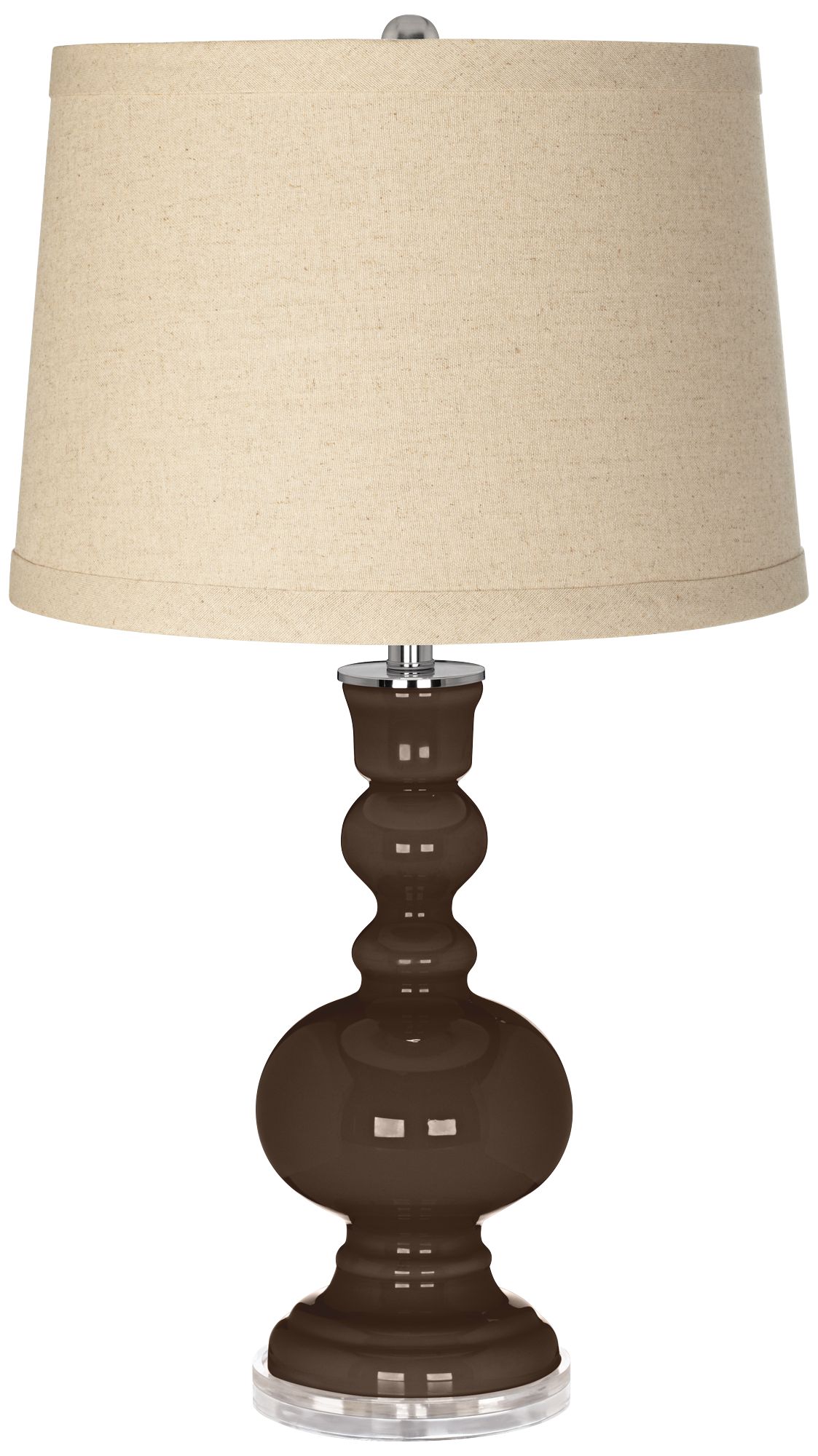 Image Color Plus Apothecary 30" High Burlap Shade Carafe Brown Table Lamp