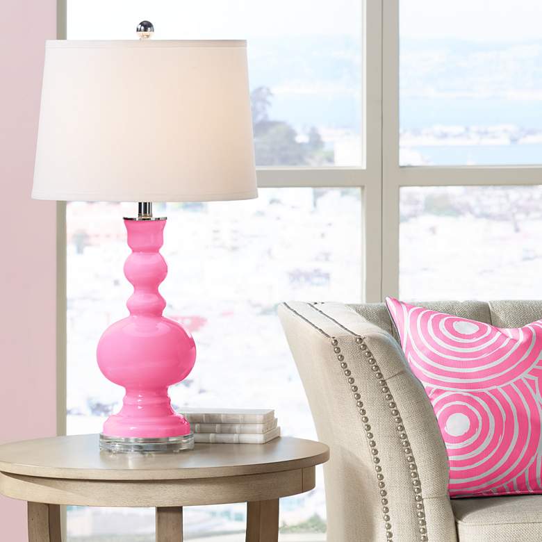 Image 1 Color Plus Apothecary 30" High Candy Pink Table Lamp