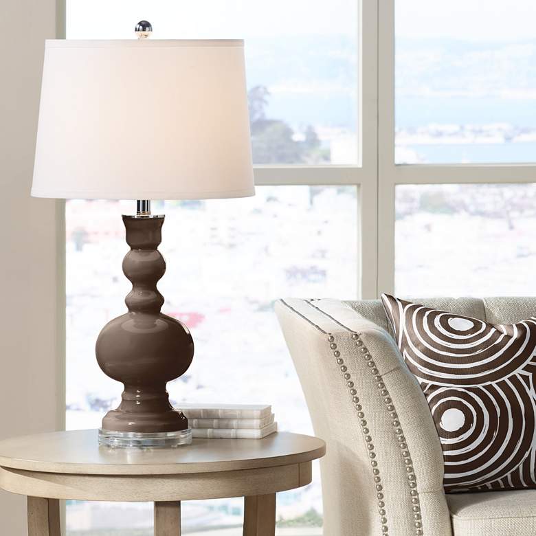 Image 1 Color Plus Apothecary 30" High Carafe Brown Glass Table Lamp