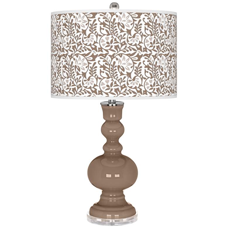 Image 1 Color Plus Apothecary 30" High Gardenia Shade Mocha Brown Table Lamp