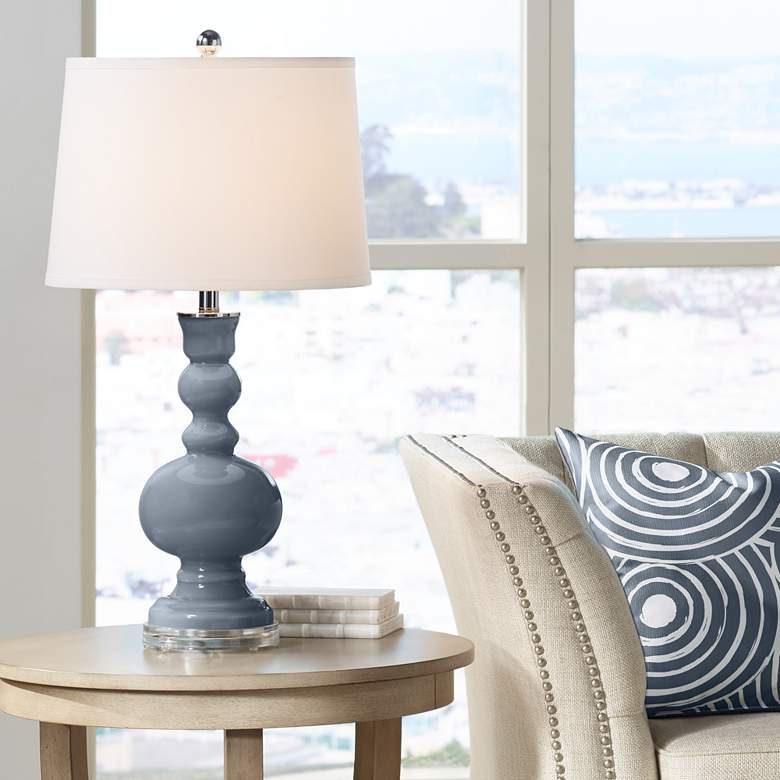 Image 1 Color Plus Apothecary 30" High Granite Peak Gray Table Lamp