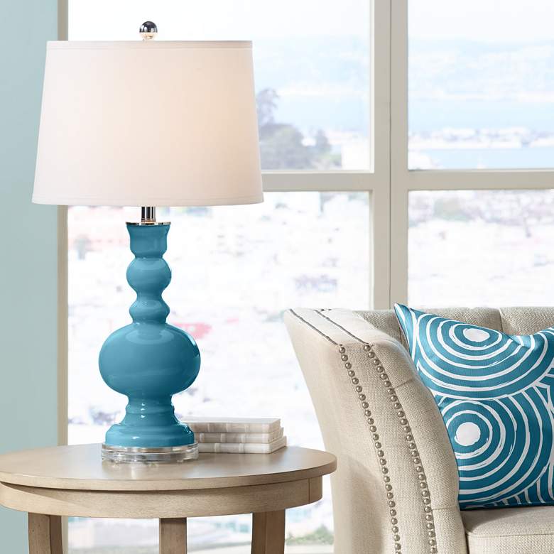 Image 1 Color Plus Apothecary 30" High Great Falls Blue Table Lamp