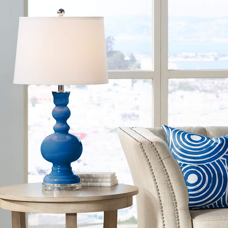 Image 1 Color Plus Apothecary 30" High Hyper Blue Table Lamp