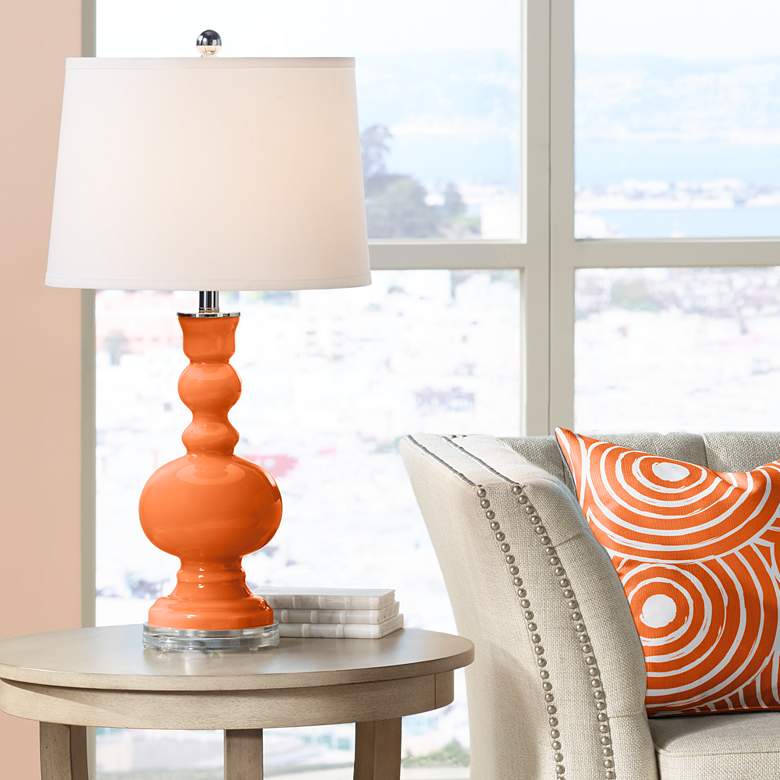 Image 1 Color Plus Apothecary 30" High Invigorate Orange Glass Table Lamp