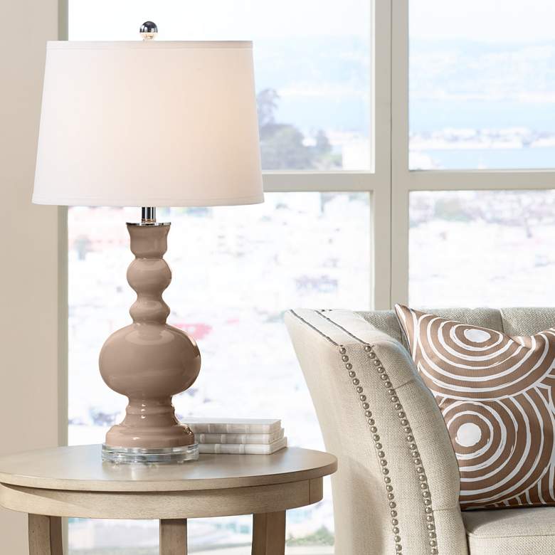Image 1 Color Plus Apothecary 30" High Mocha Brown Glass Table Lamp