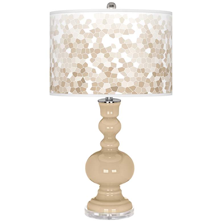 Image 1 Color Plus Apothecary 30" High Mosaic Shade Colonial Tan Table Lamp