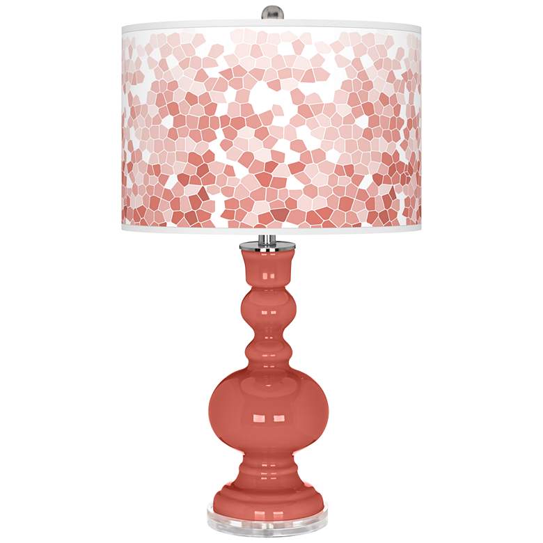 Image 1 Color Plus Apothecary 30" High Mosaic Shade Coral Reef Table Lamp