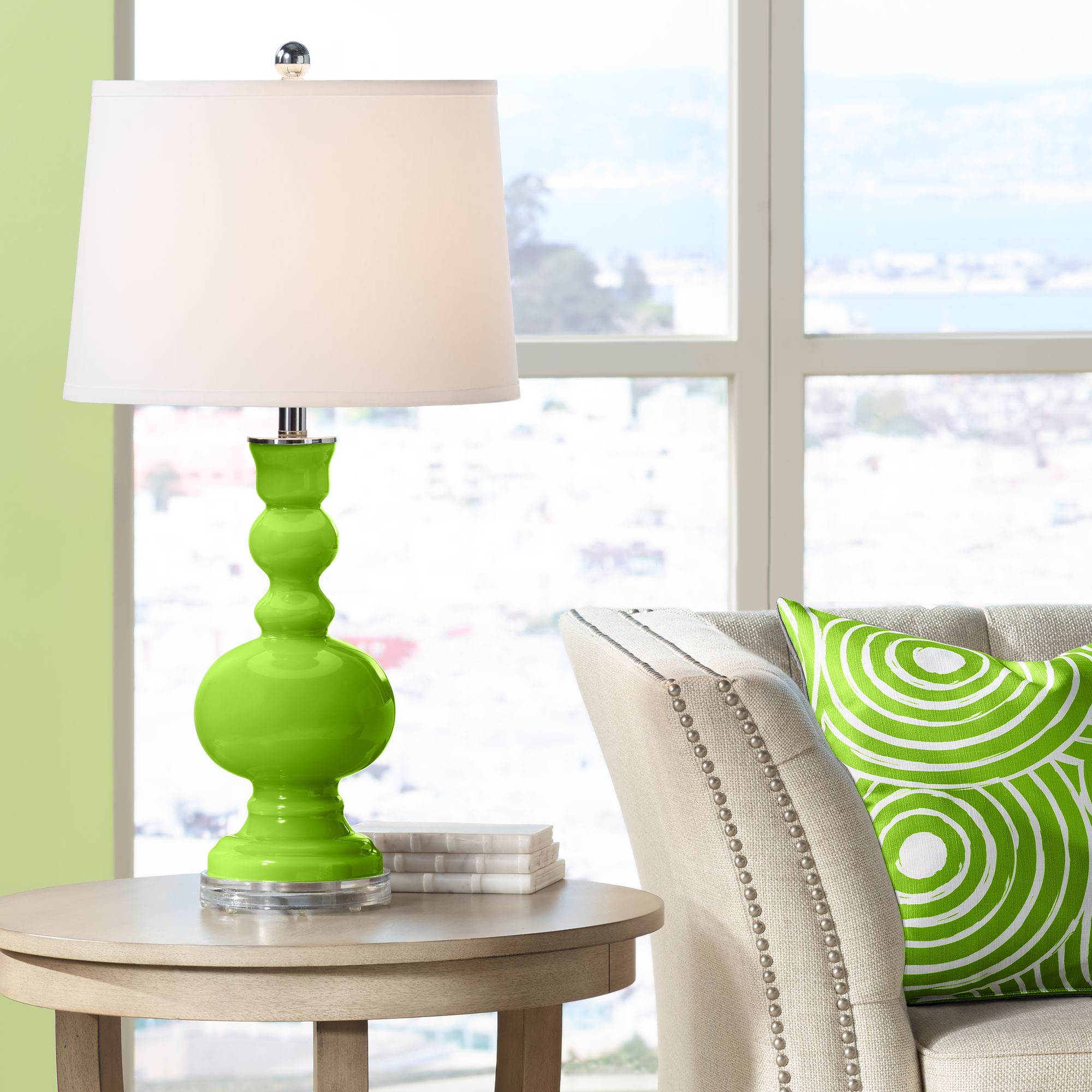 Image Color Plus Apothecary 30" High Neon Green Table Lamp