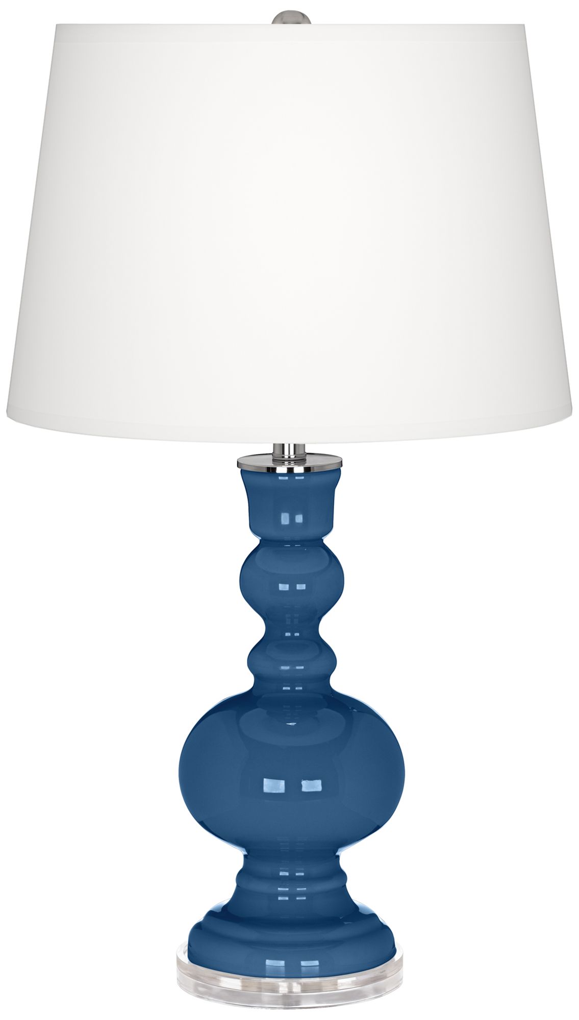Color Plus Apothecary 30" High Regatta Blue Table Lamp with Dimmer