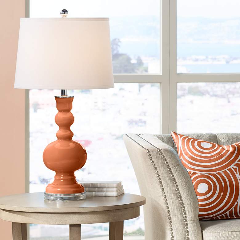 Image 1 Color Plus Apothecary 30" High Robust Orange Table Lamp