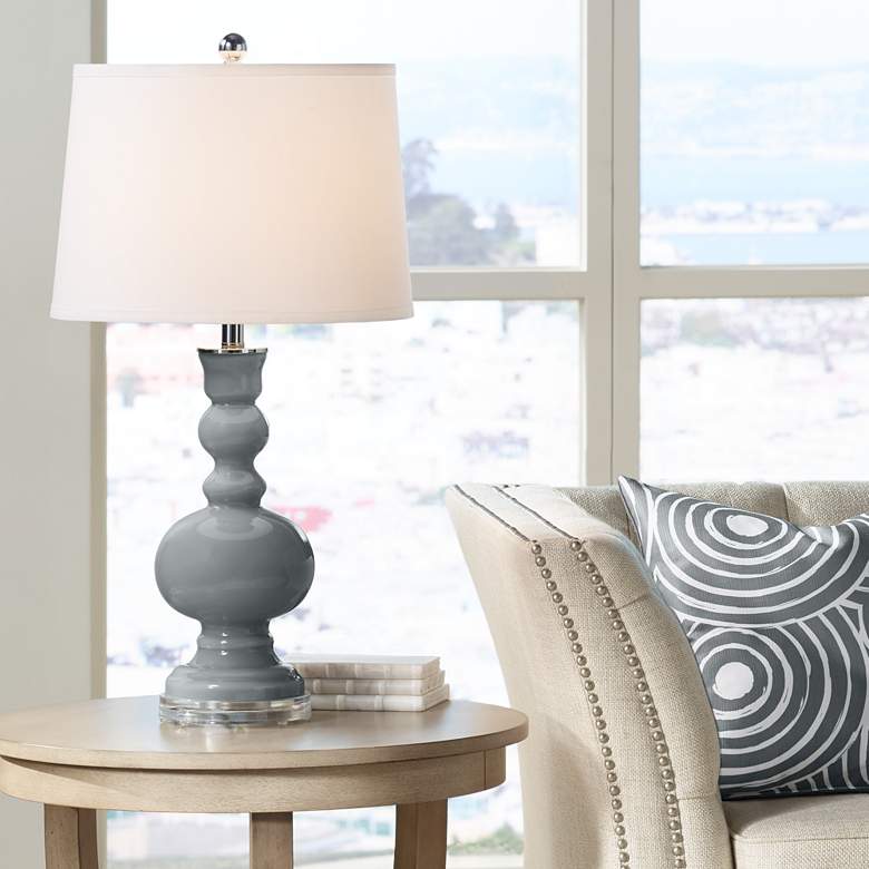 Image 1 Color Plus Apothecary 30" High Software Gray Glass Table Lamp