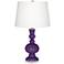 Color Plus Apothecary 30" High White Shade Acai Purple Table Lamp