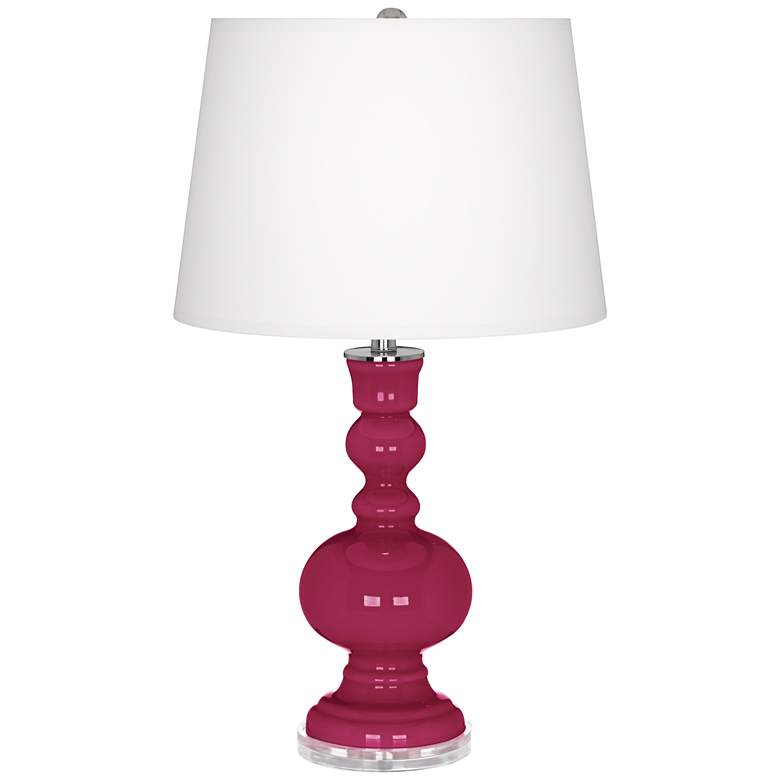 Image 2 Color Plus Apothecary 30" High White Shade Vivacious Pink Table Lamp