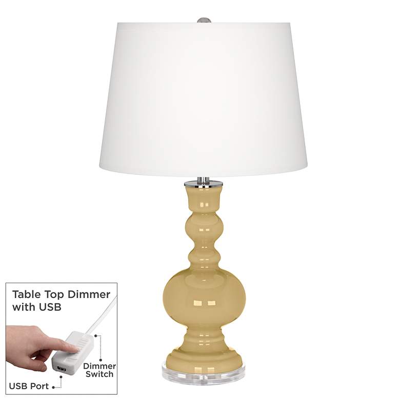 Image 1 Color Plus Apothecary 30" Humble Gold Table Lamp with USB Dimmer